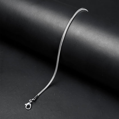 2mm Silver flex round snake Bracelet -316L