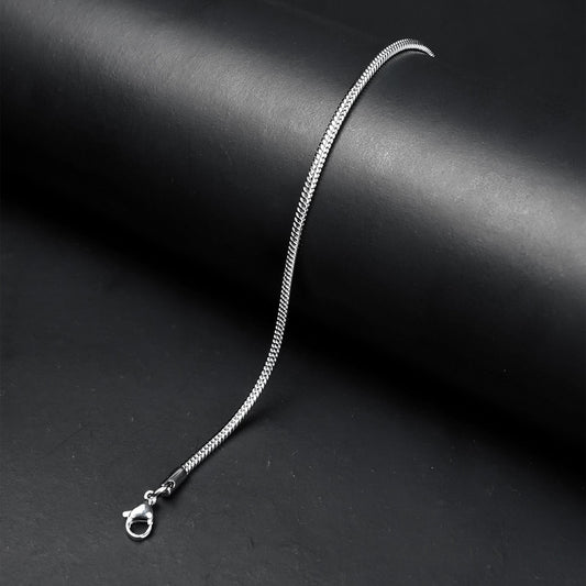 2mm Silver flex round snake Bracelet -316L