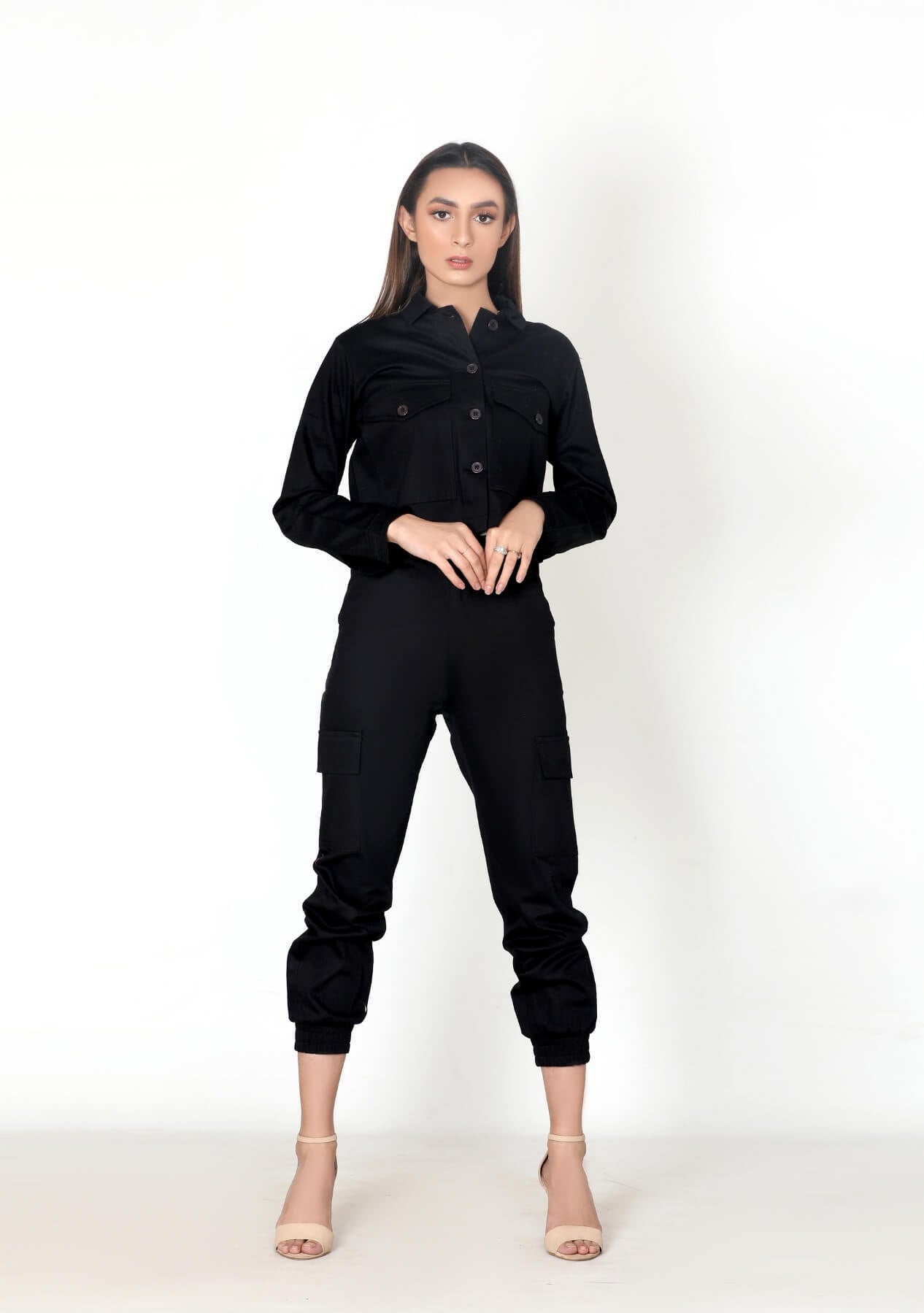 Cropped Jacket - Black