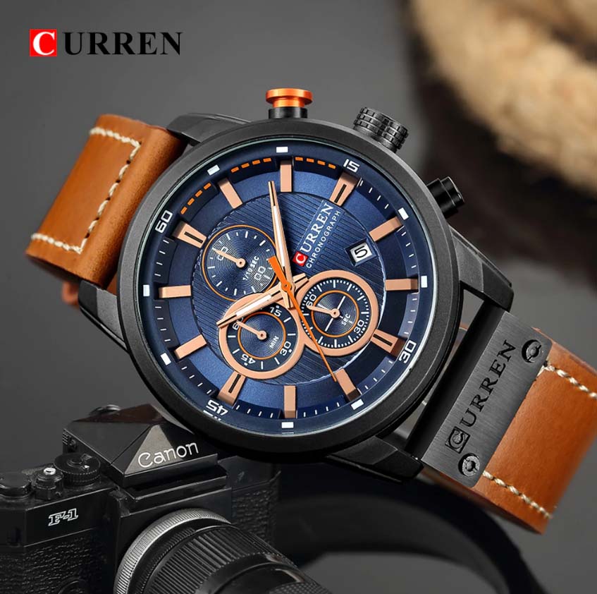 CURREN 8291 Men's Leather Straps Watch