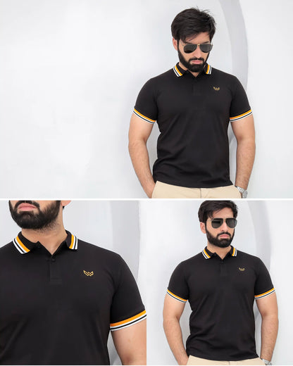 Excellence Black Polo - Premium Cotton