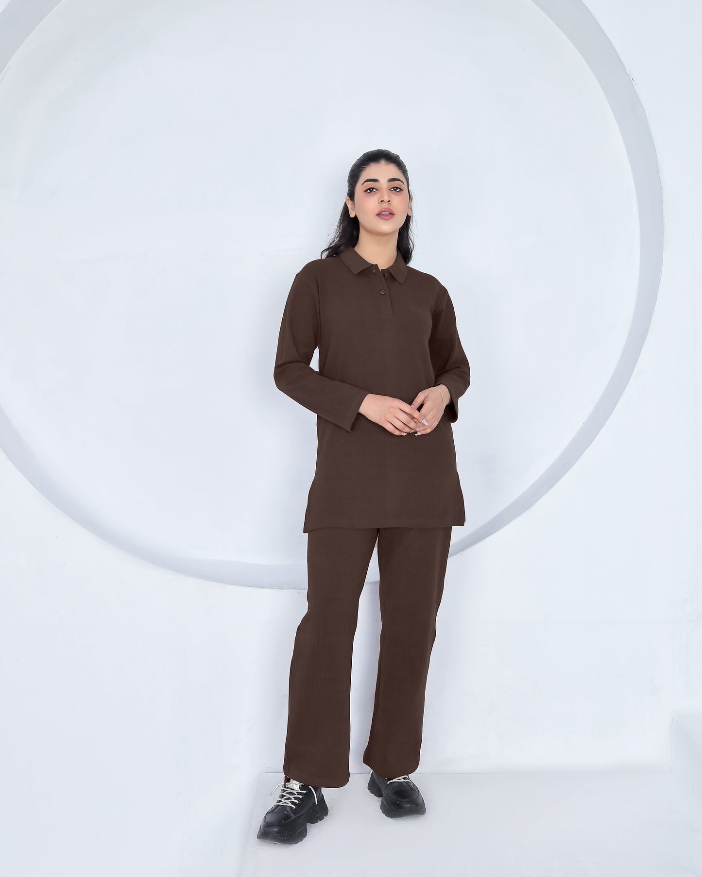 Brown Flow - Premium Cotton Twinset