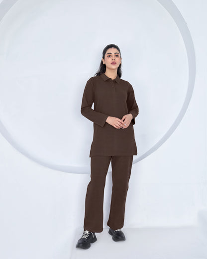 Brown Flow - Premium Cotton Twinset