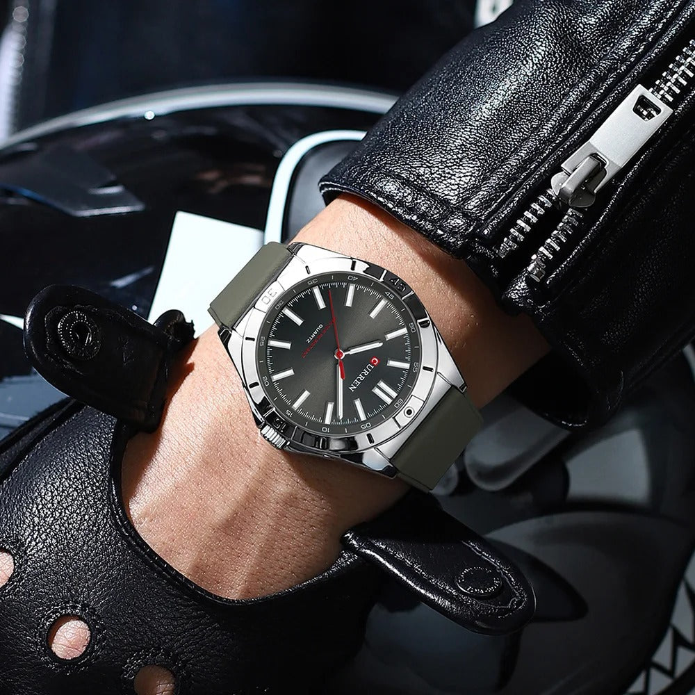 CURREN 8449 Men's Rubber Straps Watch