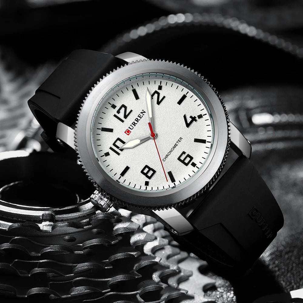 CURREN 8454 Men's Rubber Straps Watch