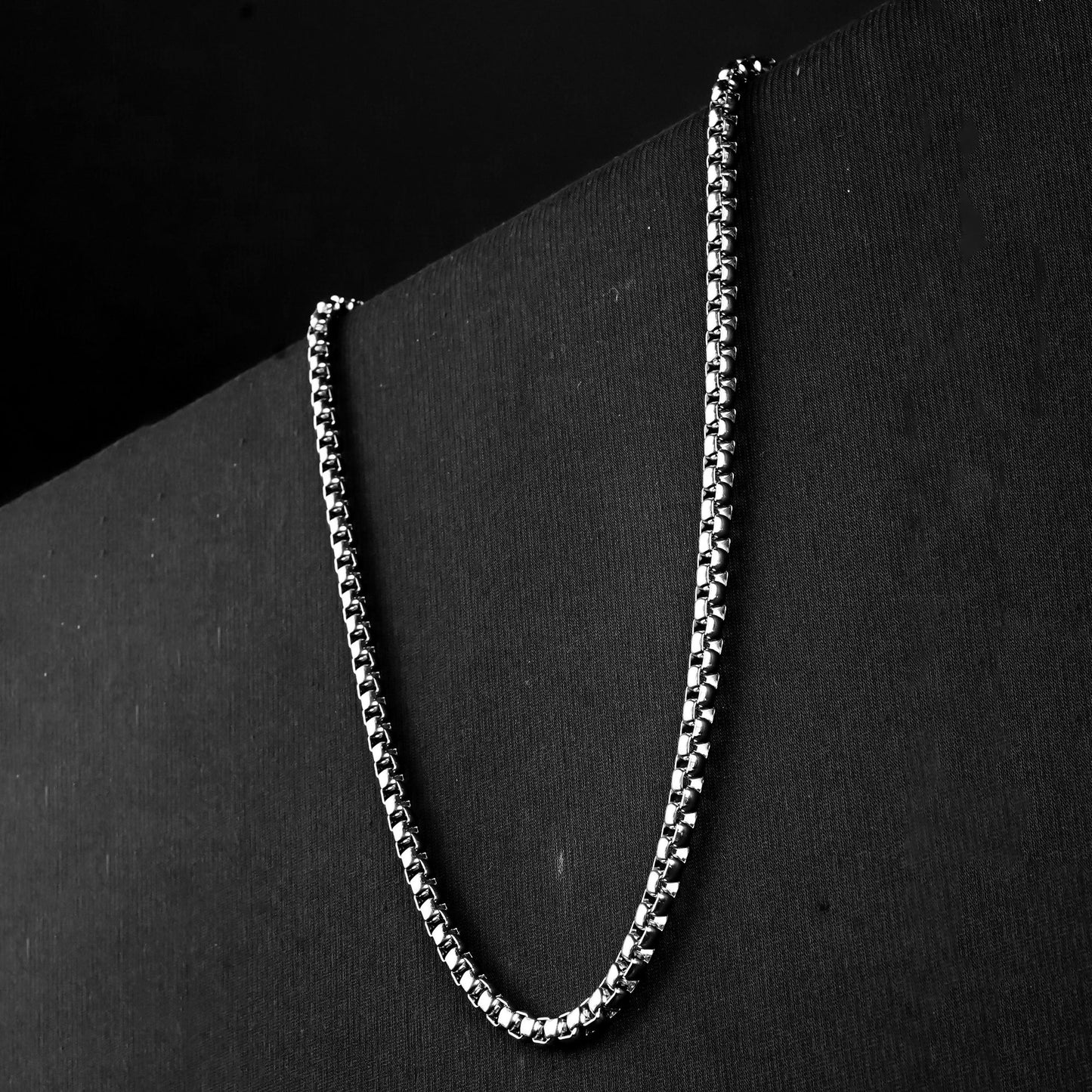 5mm Silver Square Rolo Chain -316L