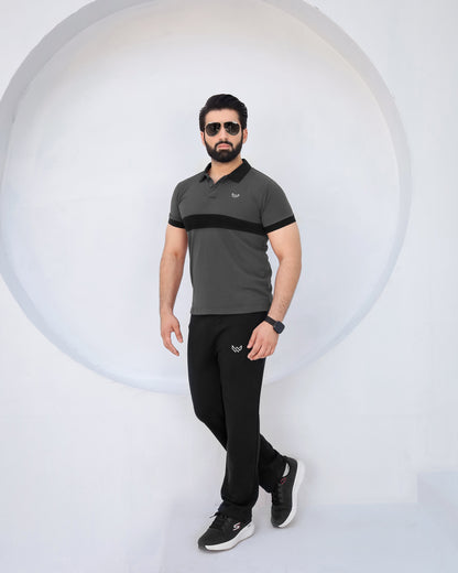 Charcoal Edition - Premium Cotton Polo Twinset