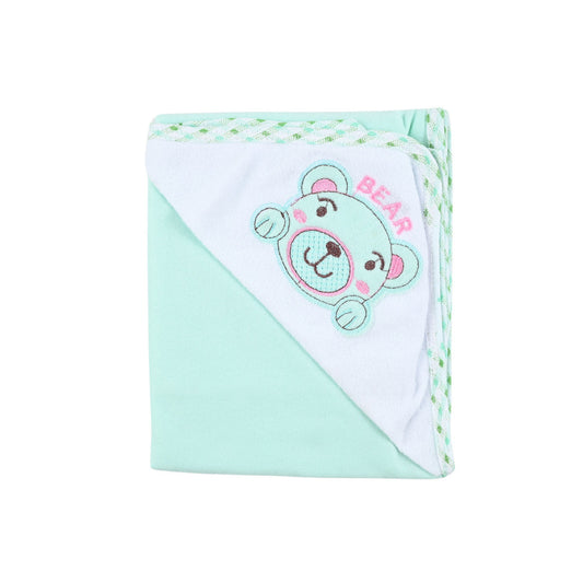 Soft Hooded Baby Bath Towel - Green