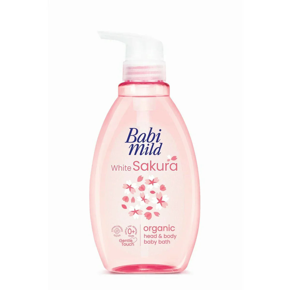 Babi Mild White Sakura Organic Head & Body Baby Bath 380ml