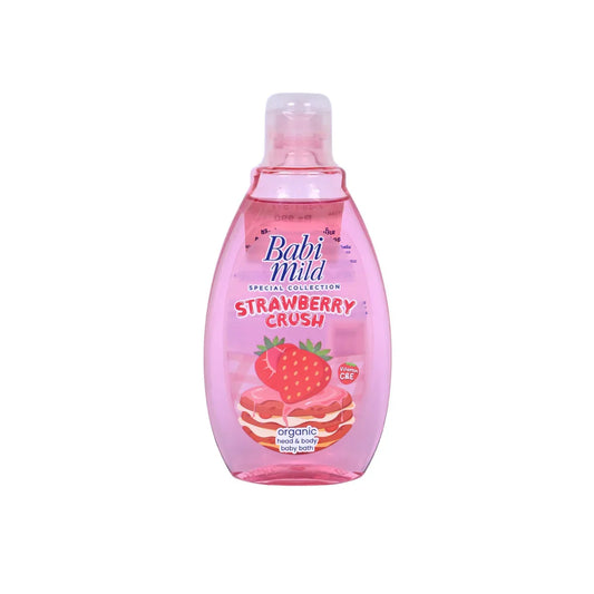 Babi Mild Strawberry Crush Organic Head & Body Baby Bath 180ml