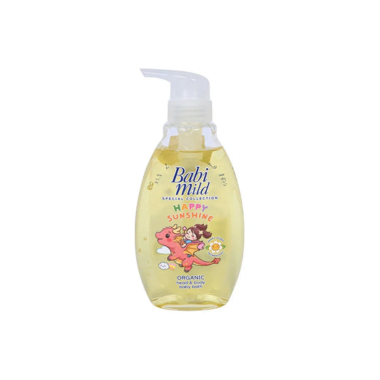 Babi Mild Happy Sunshine Organic Head & Body Baby Bath 380ml