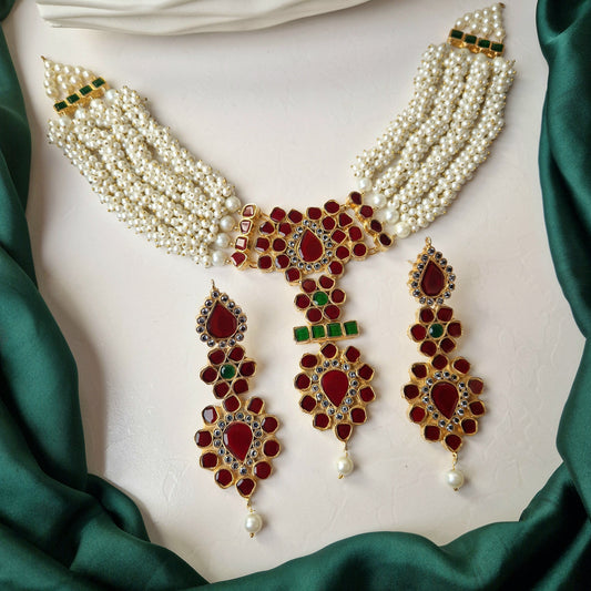 Celestial Dream Red Bridal Set