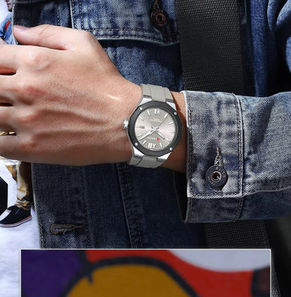 CURREN 8465 Men's Rubber Straps Watch