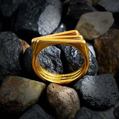 Golden Multilayer Ring-316L