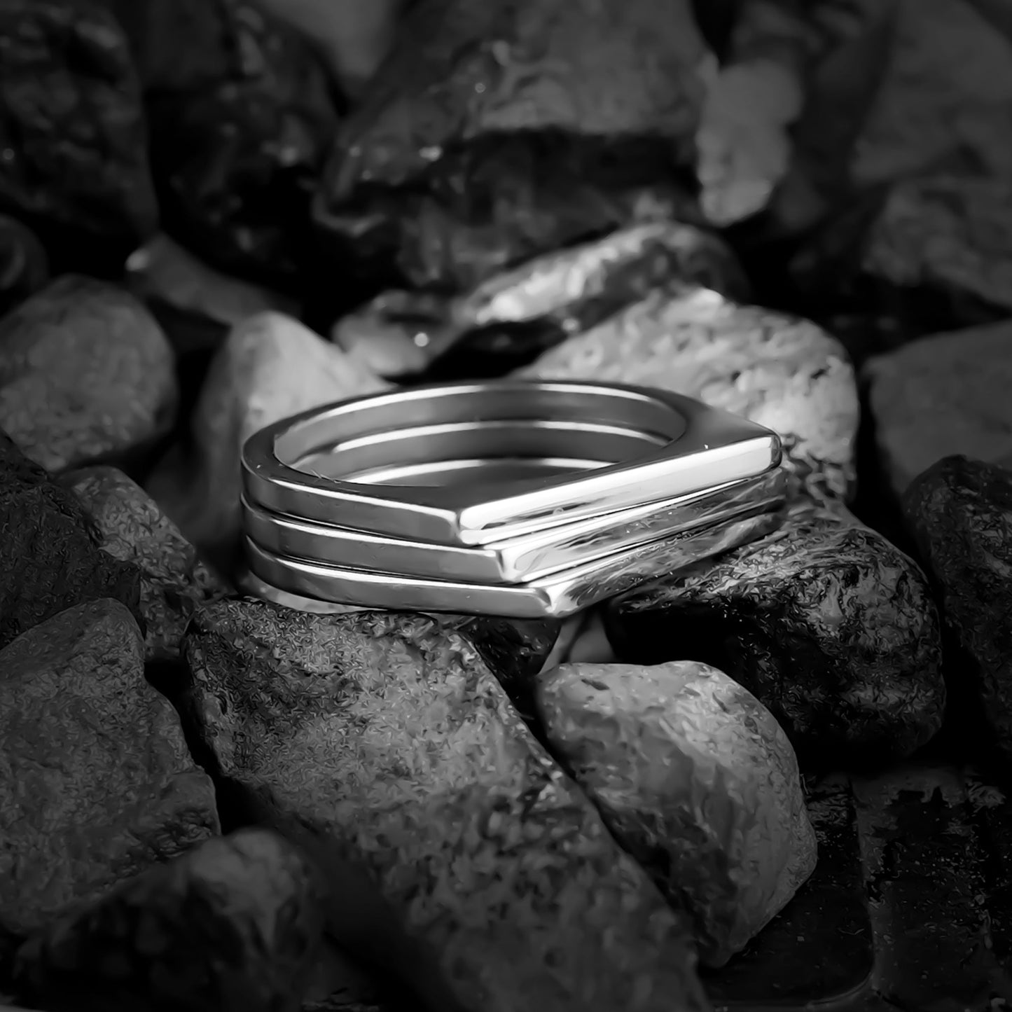 Silver Multilayer Ring-316L