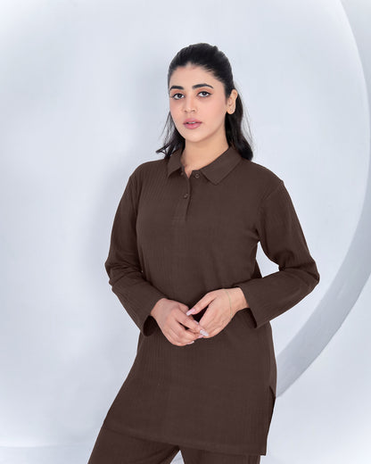 Brown Flow - Premium Cotton Twinset