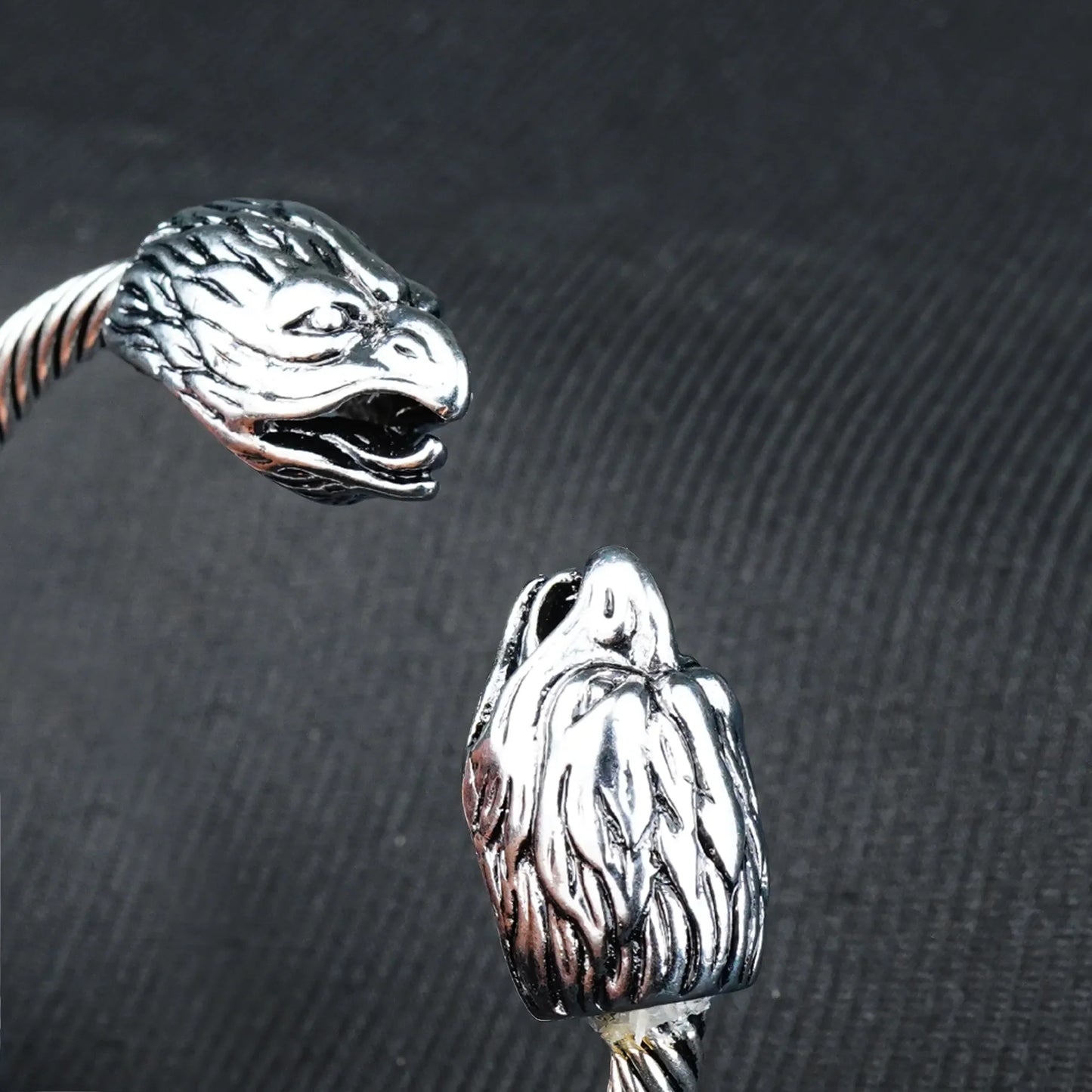 6mm Silver Metallic Eagle Cuff Bangle bracelet -316L
