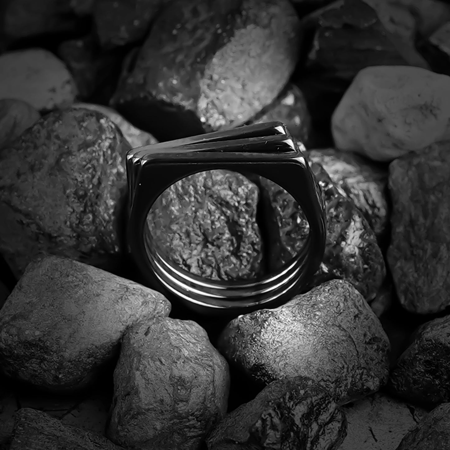 Black Multilayer Ring-316L
