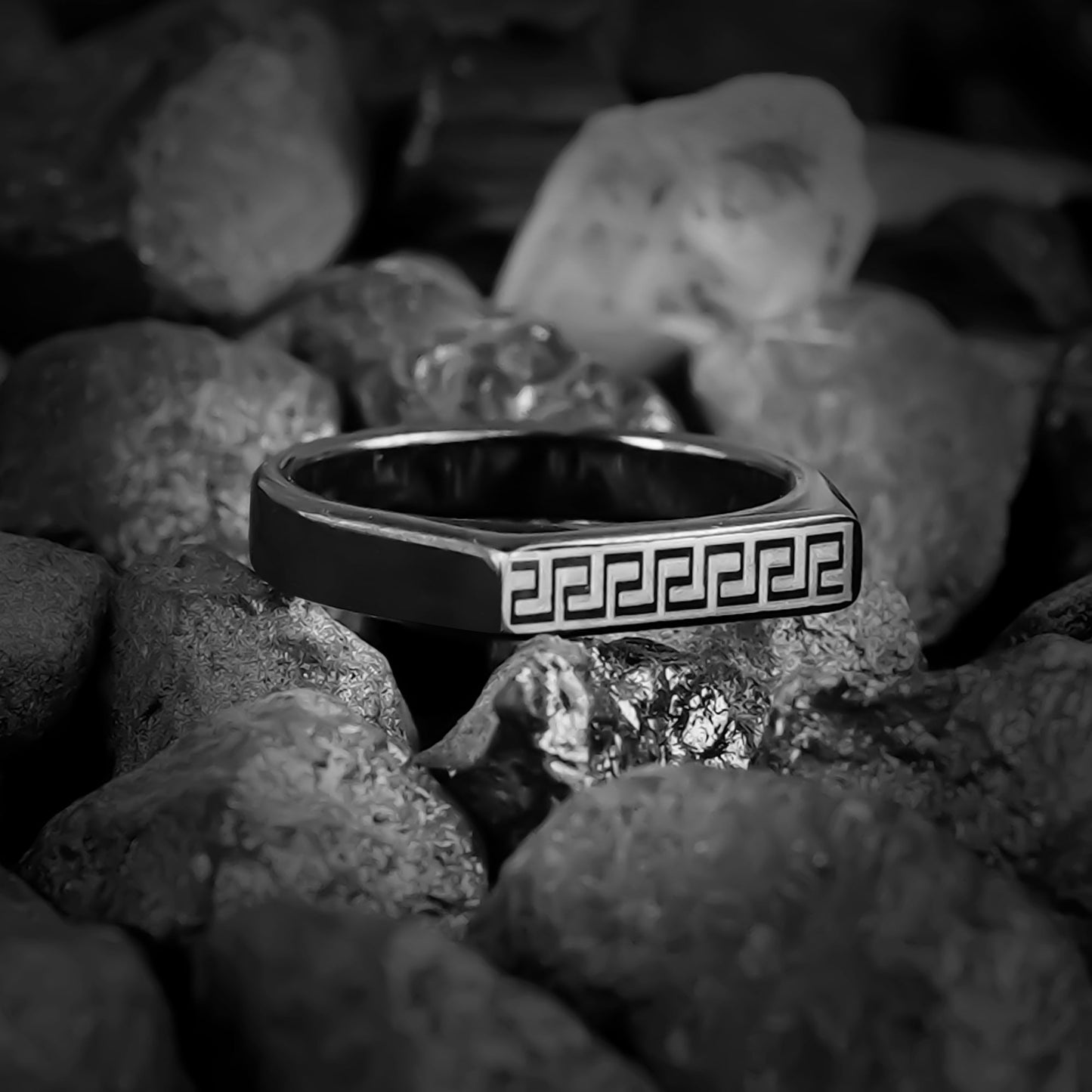 Black Versace Ring-316L