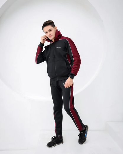 Topnotch Black/Burgundy - Winter Tracksuit