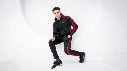 Topnotch Black/Burgundy - Winter Tracksuit