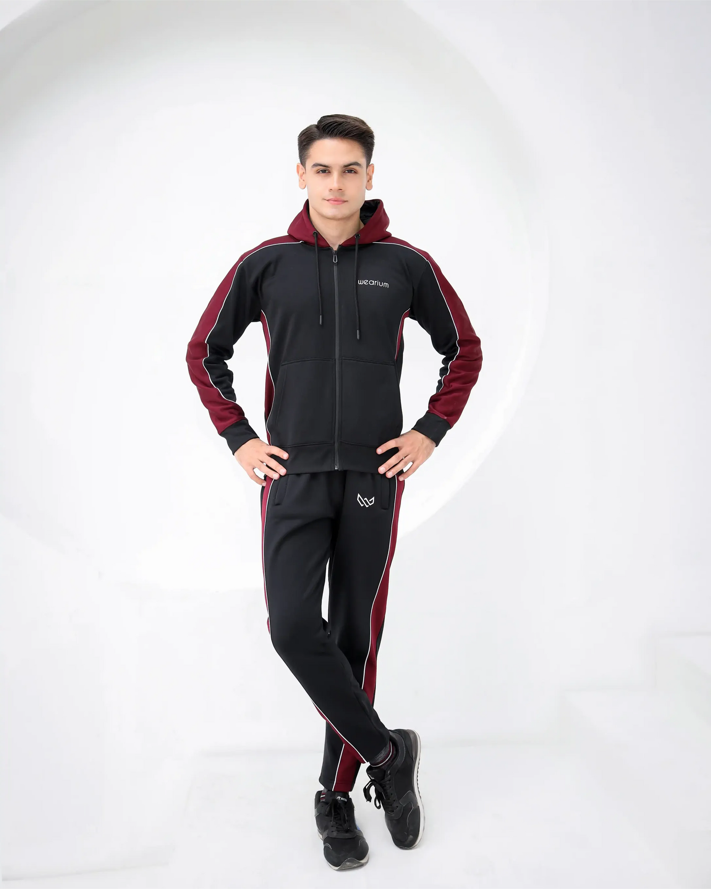 Topnotch Black/Burgundy - Winter Tracksuit