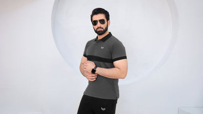Charcoal Edition - Premium Cotton Polo Twinset