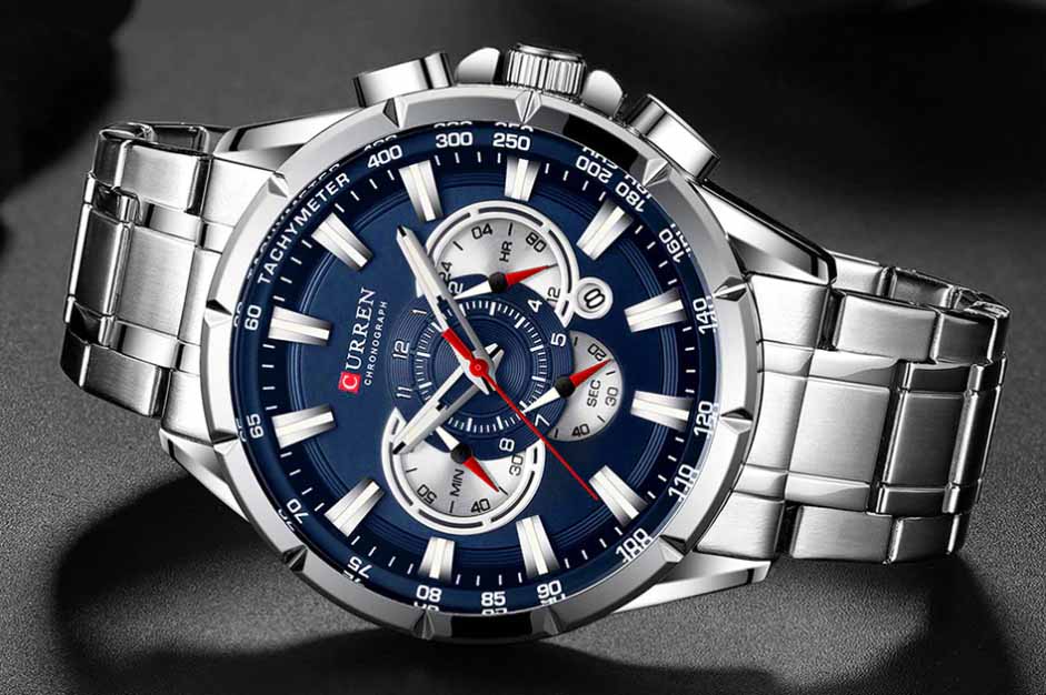 CURREN 8363 Men's Chronograph Steel Watch