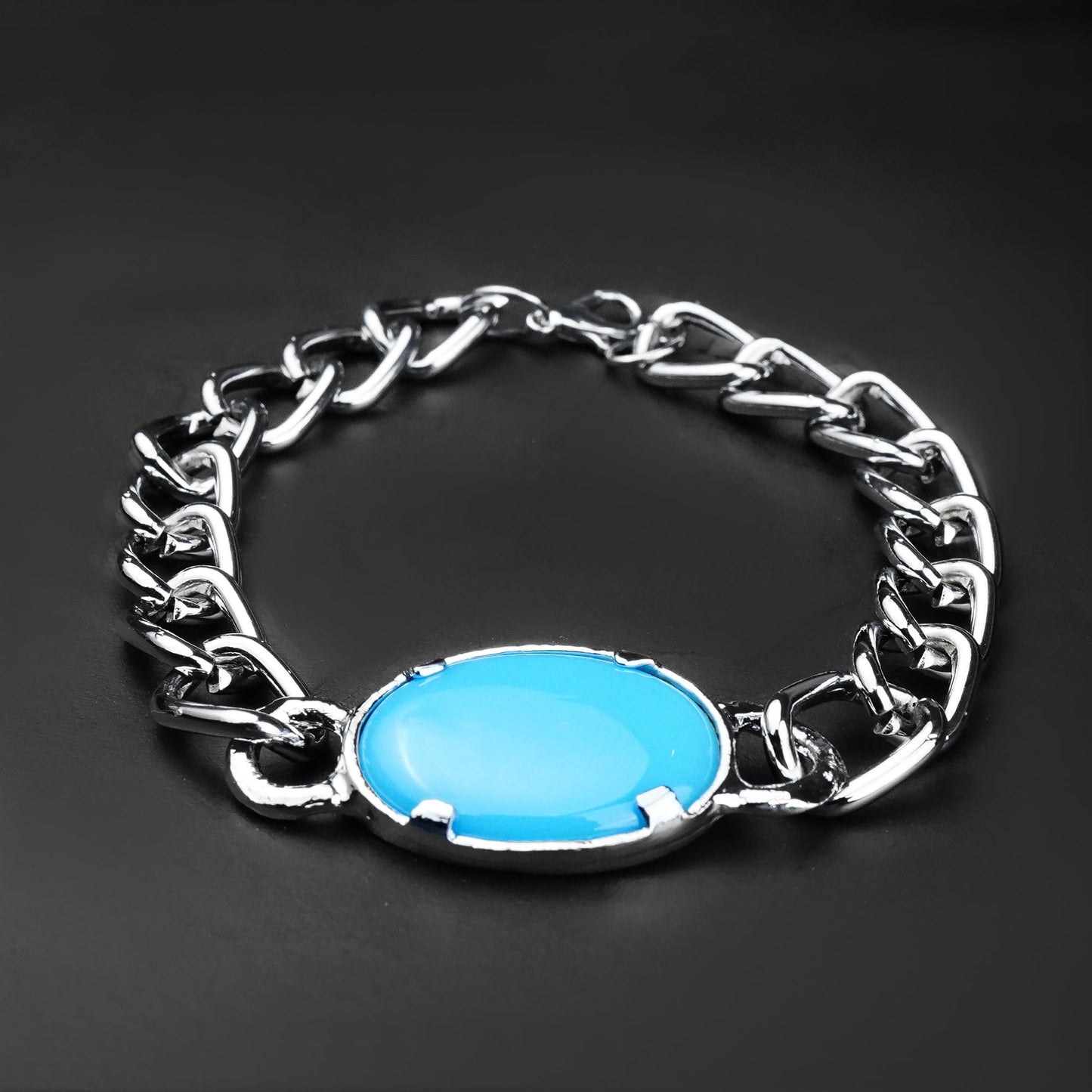 10 mm Silver Bluemoon chain Bracelet -316L