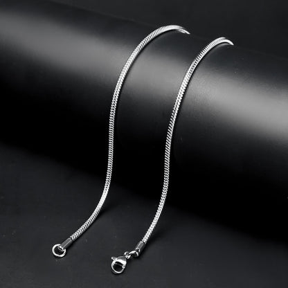 2mm Silver flex round snake Bracelet -316L