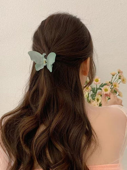 Frosted Butterfly Hair Claw
