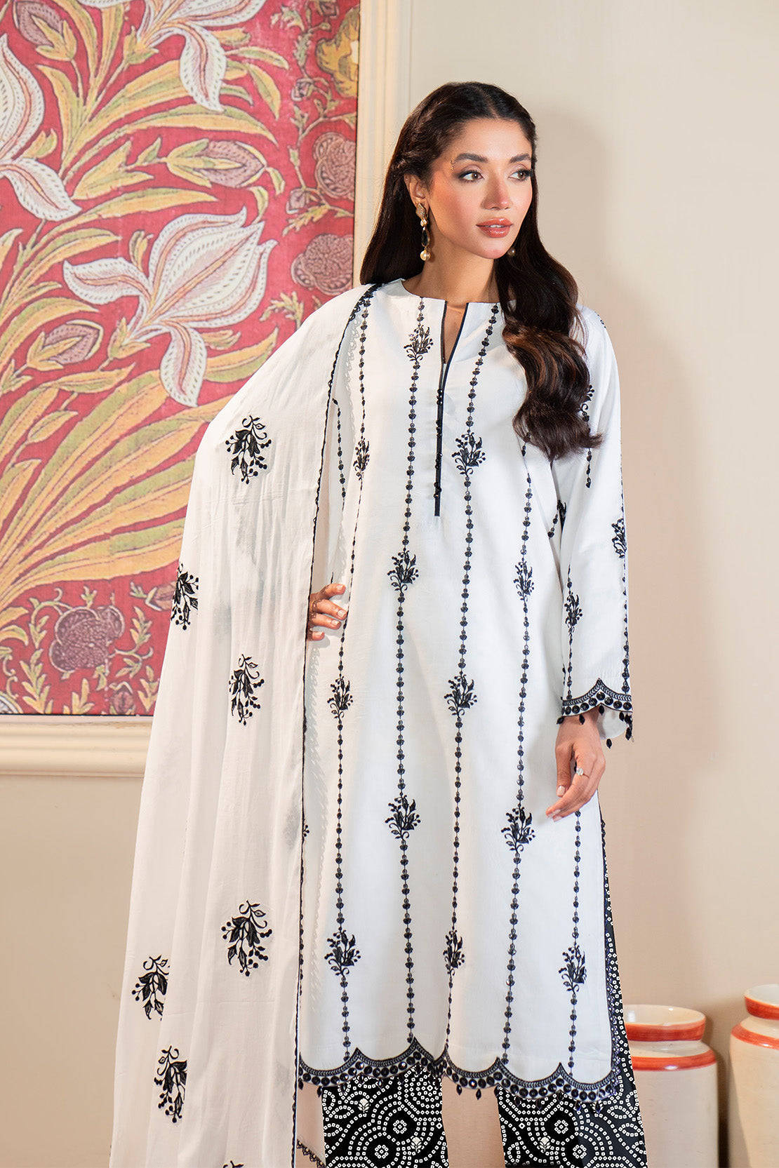 Embroidered - 3 Pc Lawn Suit (Lawn Dupatta)
