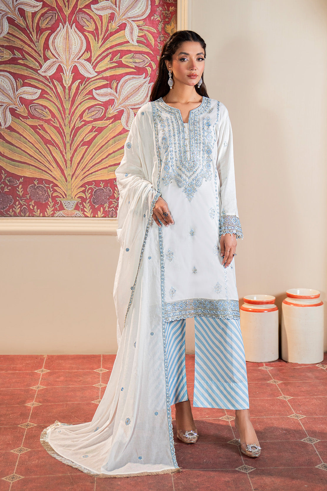 Embroidered - 3 Pc Lawn Suit (Lawn Dupatta)