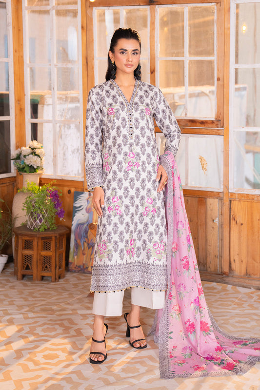Embroidered - 2 Pc Lawn Suit (Lawn Dupatta)