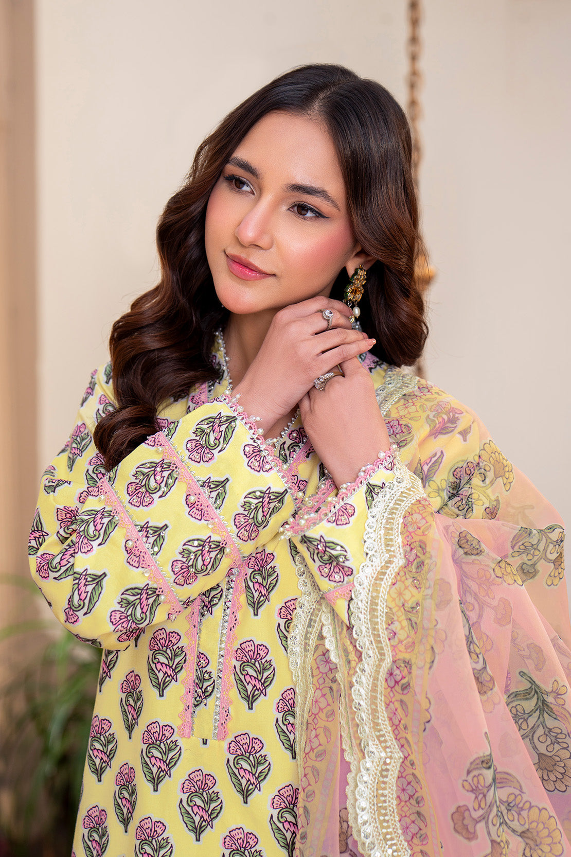 Embroidered - 3 Pc Lawn Suit (Organza Dupatta)