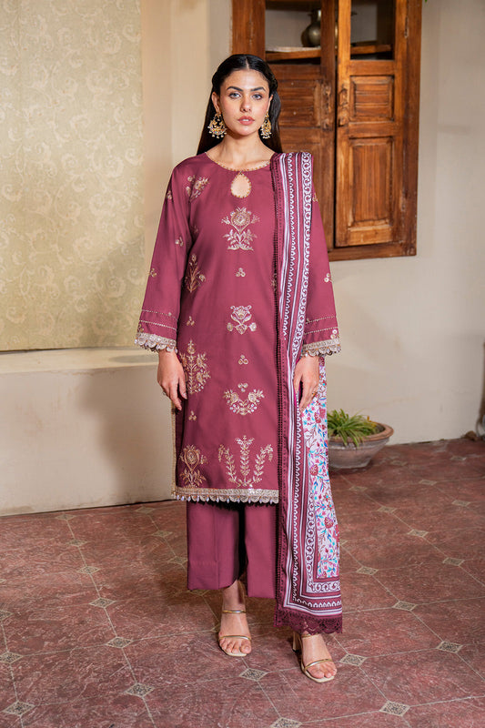 Embroidered - 3 Pc Lawn Suit (Lawn Dupatta)