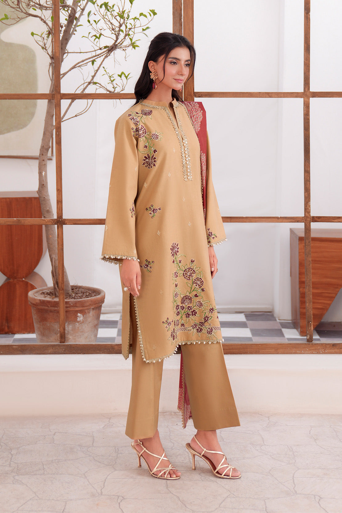 Embroidered - 2 Pc Lawn Suit (Lawn Dupatta)