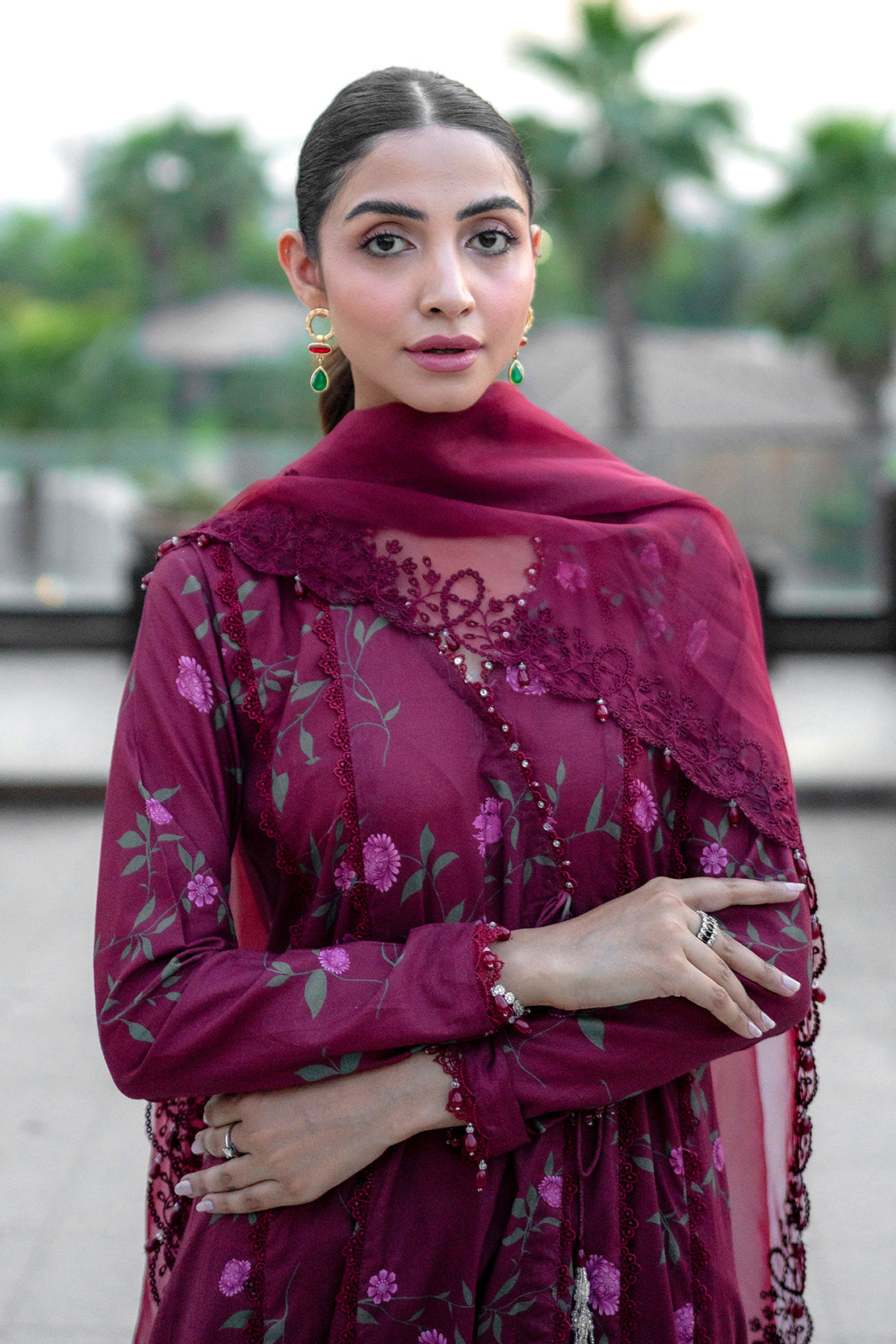 Embroidered - 3 Pc Lawn Suit (Organza Dupatta)