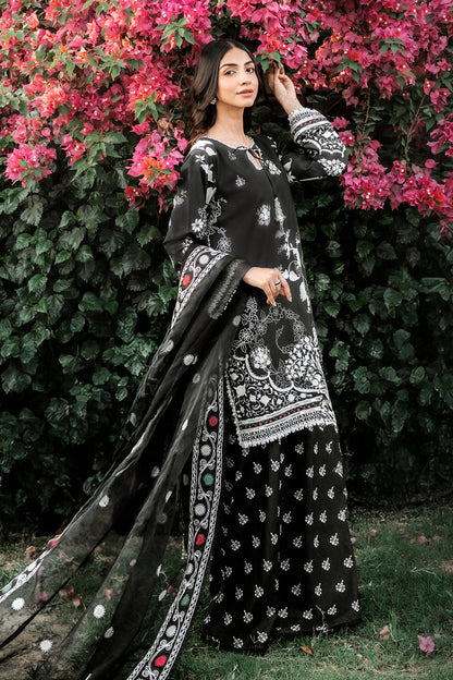 Embroidered - 3 Pc Lawn Suit (Organza Dupatta)