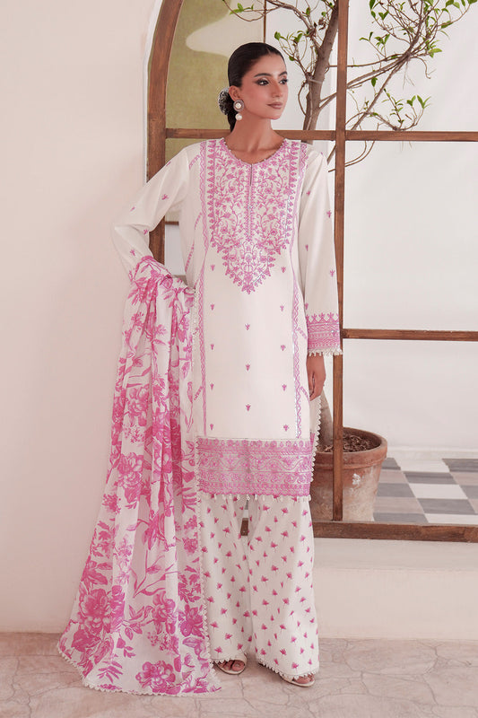 Embroidered - 3 Pc Lawn Suit (Lawn Dupatta)