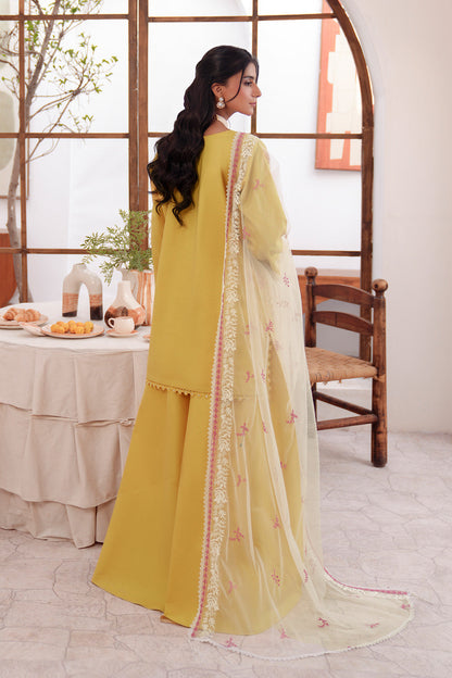 Embroidered - 3 Pc Lawn Suit (Net Dupatta)