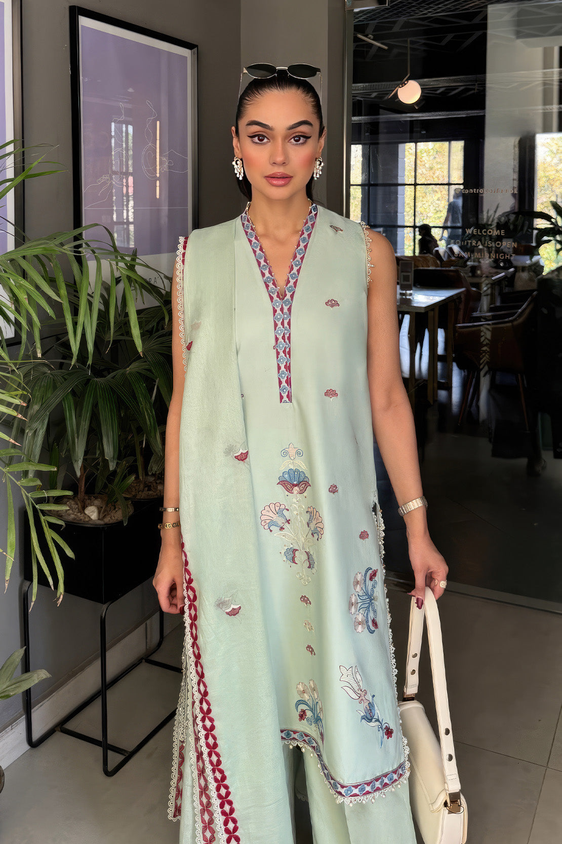 Embroidered - 3 Pc Lawn Suit (Dyed Embroidered Dupatta)