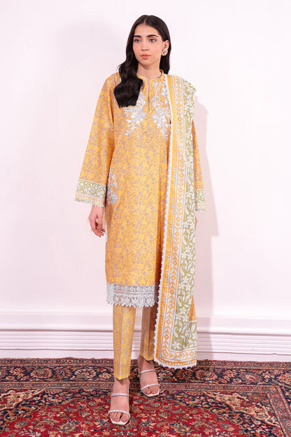 Embroidered - 3 Pc Lawn Suit (Lawn Dupatta)