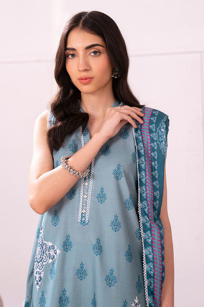 Embroidered - 3 Pc Lawn Suit (Lawn Dupatta)