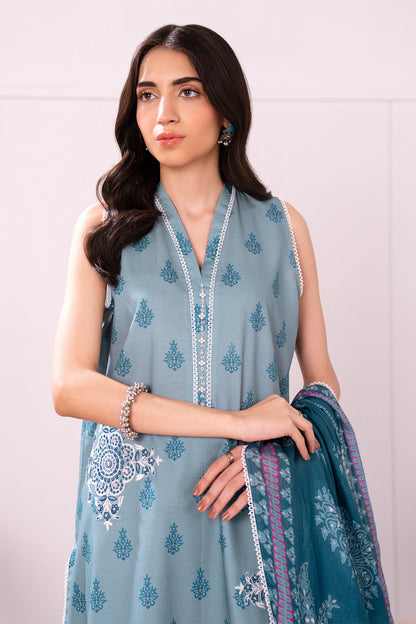 Embroidered - 3 Pc Lawn Suit (Lawn Dupatta)