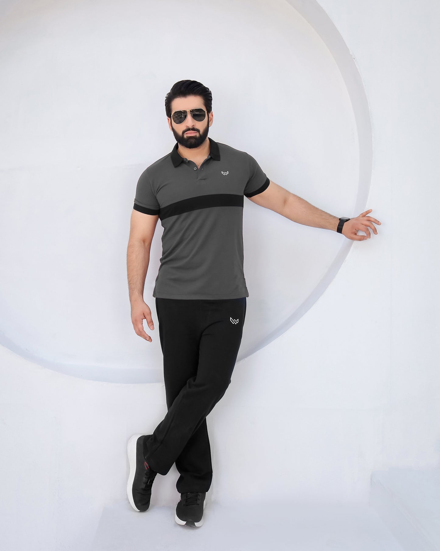 Charcoal Edition - Premium Cotton Polo Twinset
