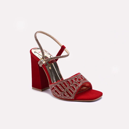 Red High Heel Fancy Sandals 0421479