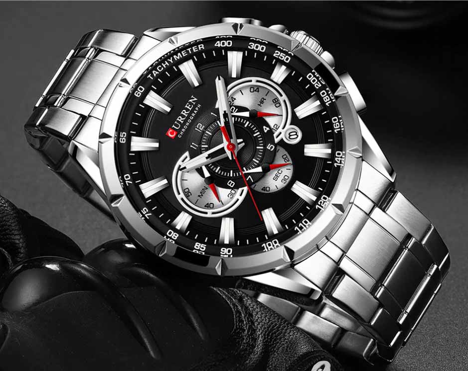 CURREN 8363 Men's Chronograph Steel Watch