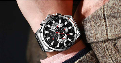 CURREN 8363 Men's Chronograph Steel Watch
