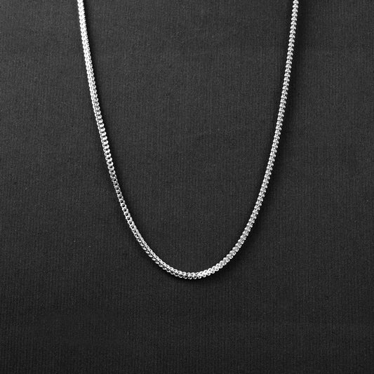 4mm Flex silver Square Wheat chain -316L